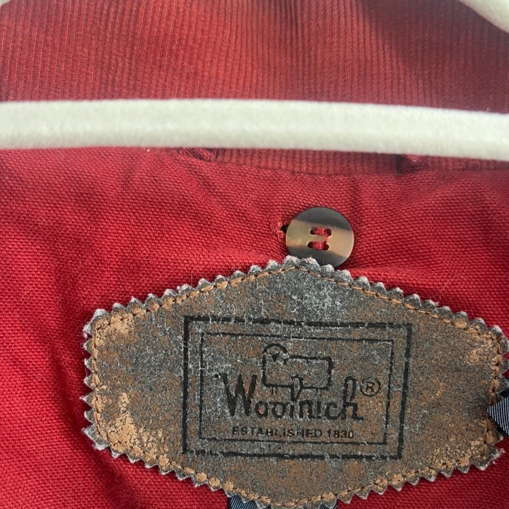 VINTAGE men's small woolrich red hunting jacket with clasps & plaid wool lining - Picture 3 of 6